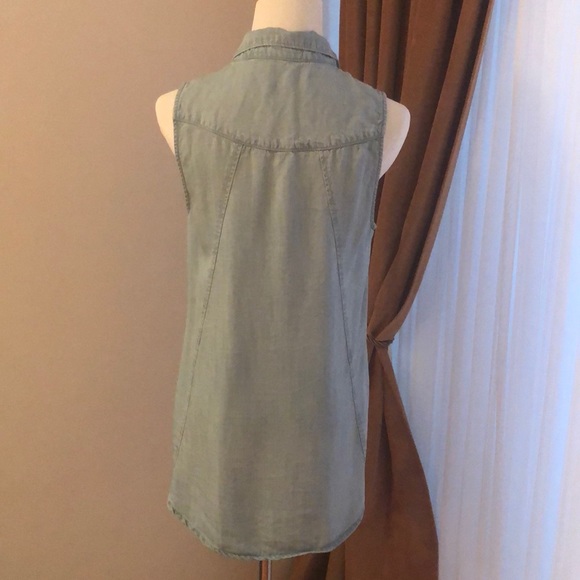 Denim Sleeveless top, Sz S - Picture 5 of 8